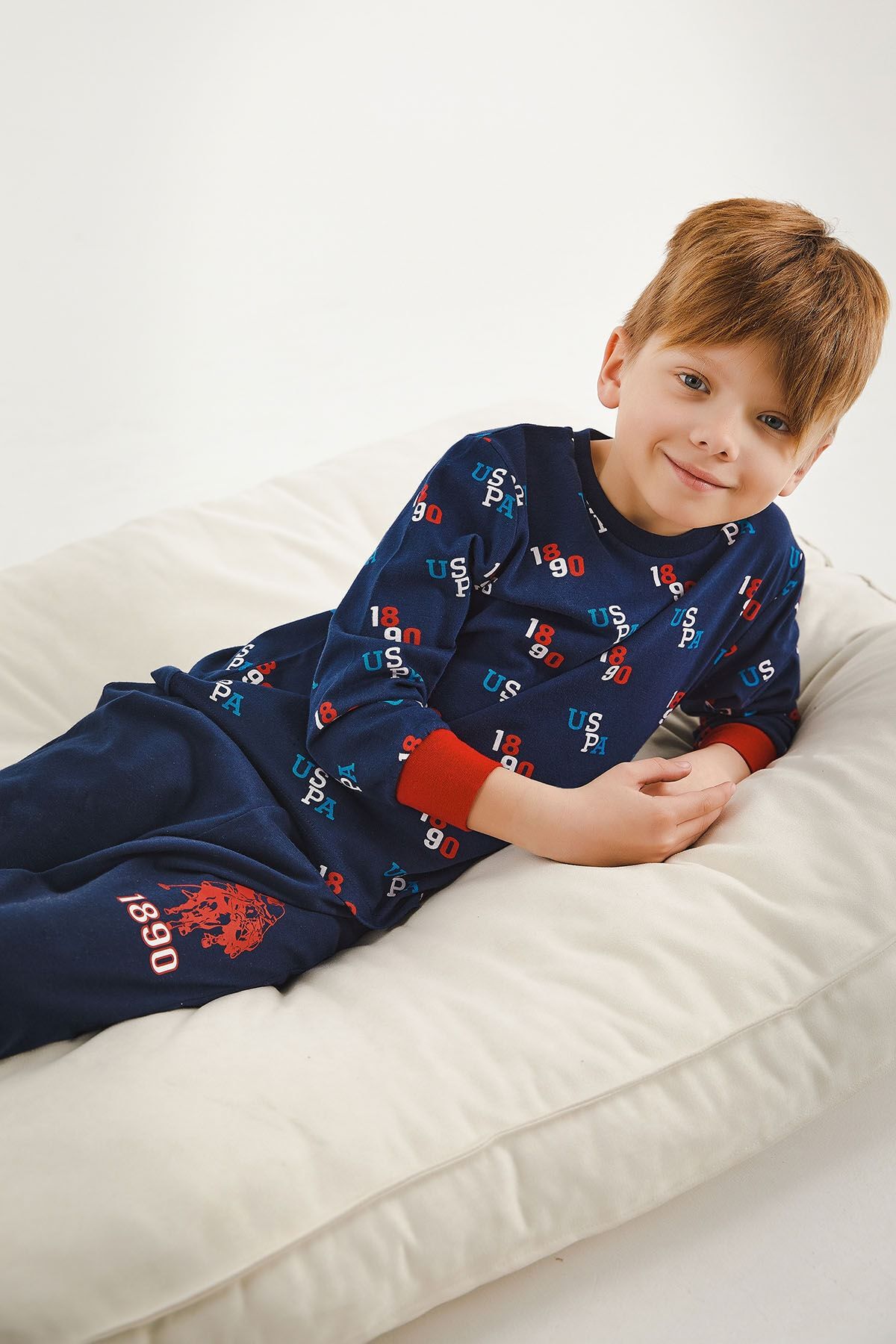 U.S. Polo Assn. U.s. Polo Assn Lisanslı Lacivert Erkek Çocuk Uzun Kol Pijama Takım