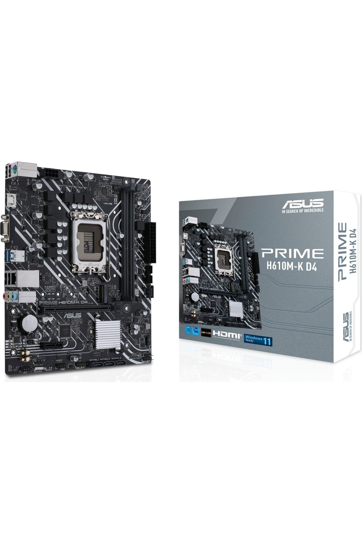 ASUS Prime H610m-k D4 12.nesil Uyumlu Intel H610 Soket 1700 Ddr4 3200mhz Matx Anakart