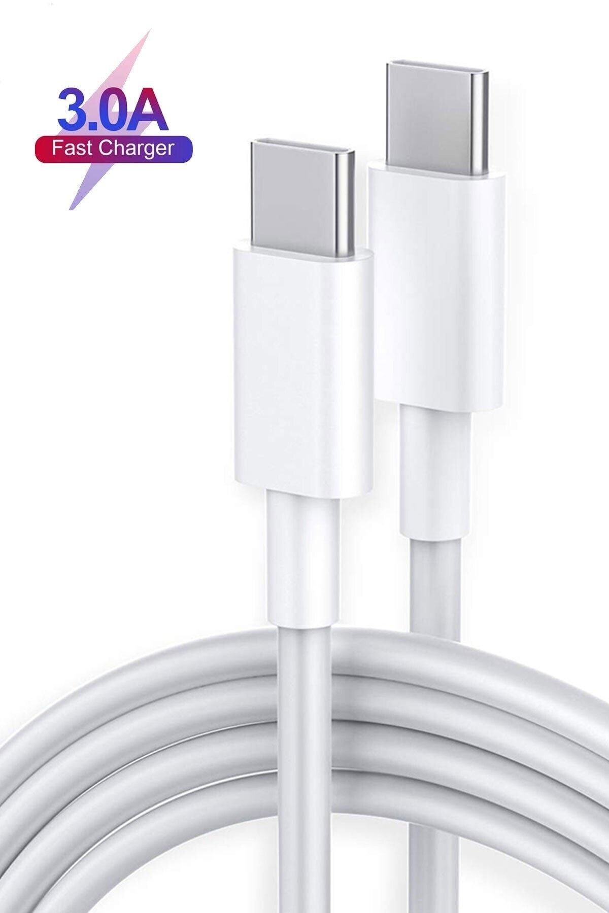 M90 Huawei P20 Lite Şarj Kablosu Type-c To Usb-c Şarj Type-c Data Aktarım Hızlı Şarj