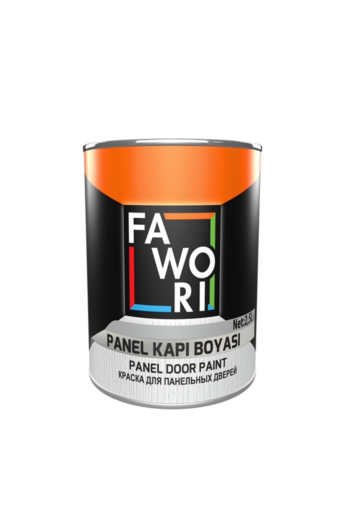 Fawori Su Bazlı Panel Kapı Boyası ( Akrilik Boya ) 2,5 Lt - Koyu Kahve