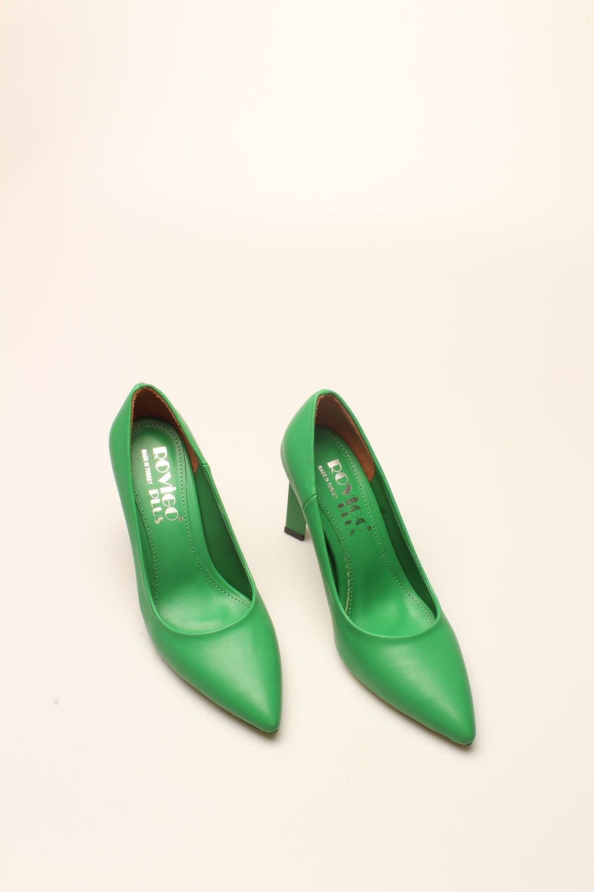 Rovigo Yeşil Cilt Kadın Stiletto
