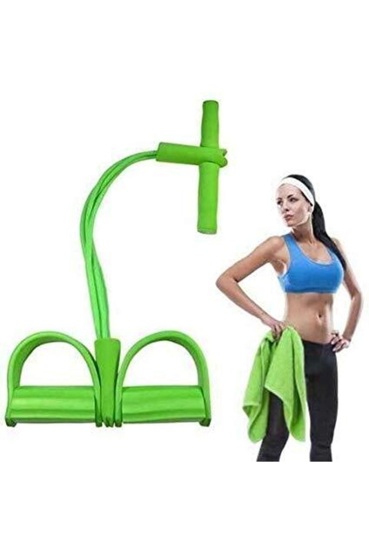 Clifton Body Trimmer Egzersiz Aleti El Ayak Egzersiz 4'lü Direnç Lastiği Yeşil