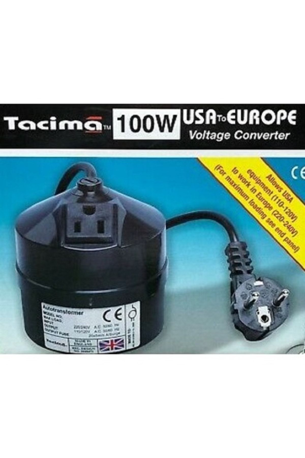 3M Tacima 100w Voltage Converter 110-120v Voltaj Çevirici Dönüştürücü