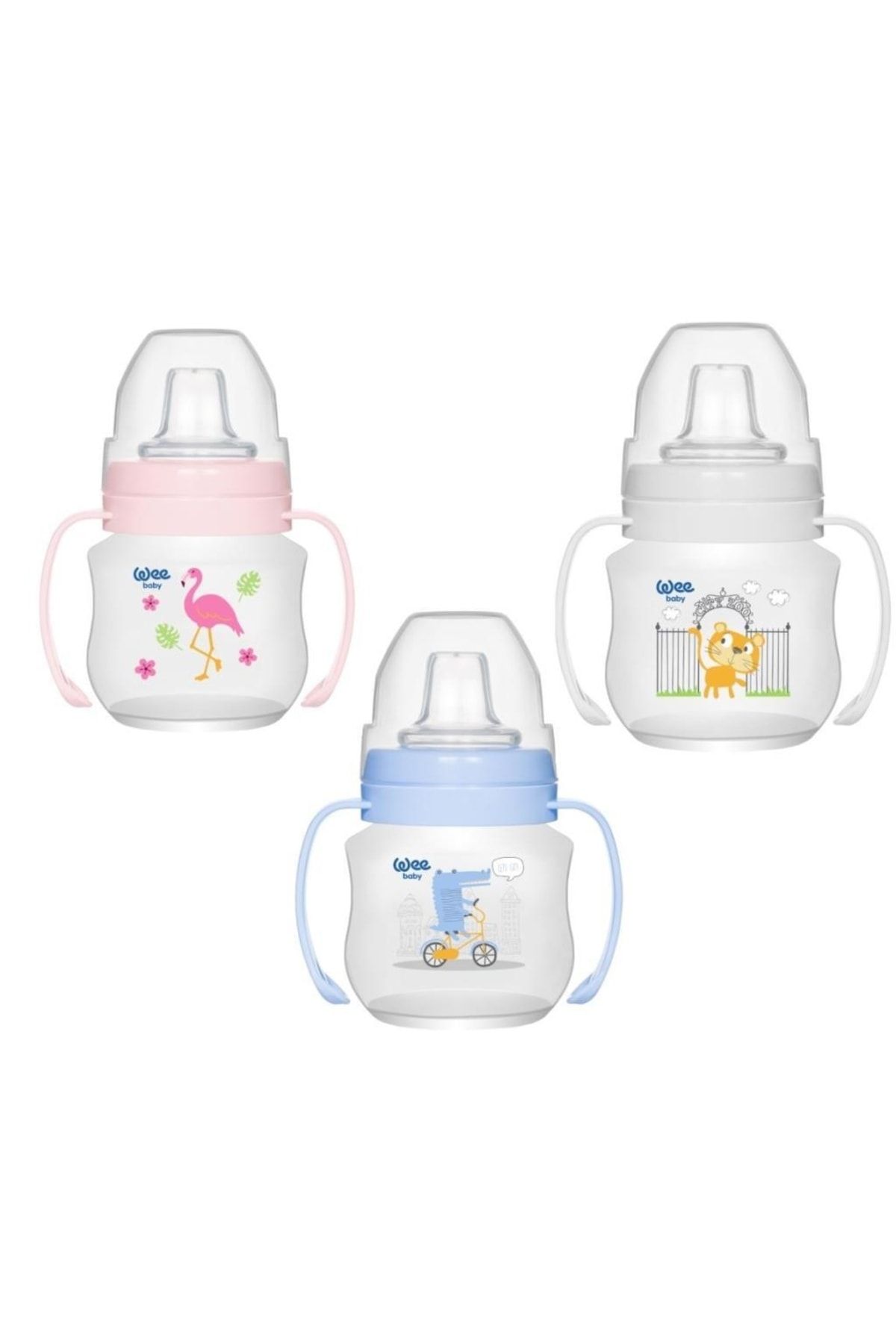 Wee Baby Akıtmaz Kulplu Pp Antikolik Bardak 125 Ml - Mavi