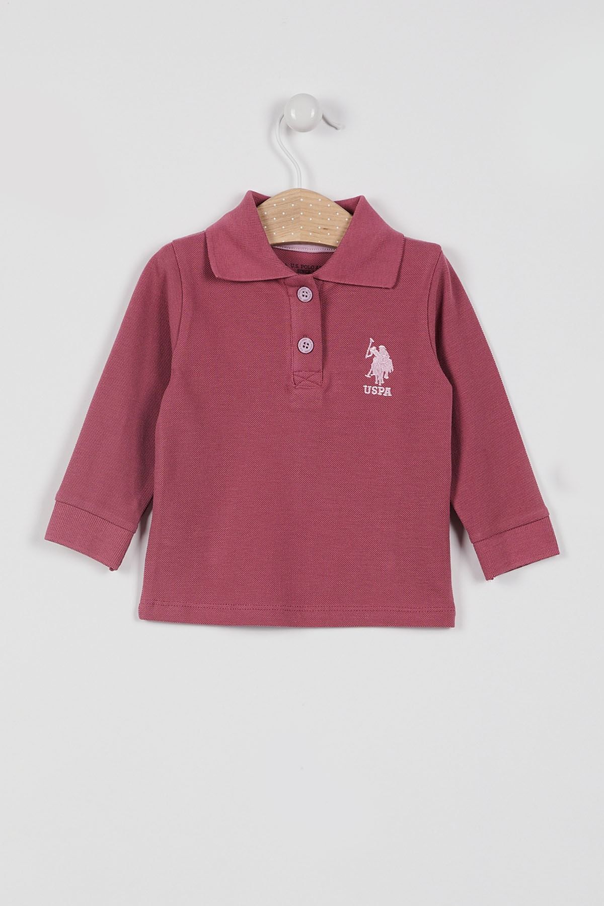U.S. Polo Assn. U.s. Polo Assn Lisanslı Classic Gül Kurusu Bebek Uzun Kol Yakalı Sweatshirt