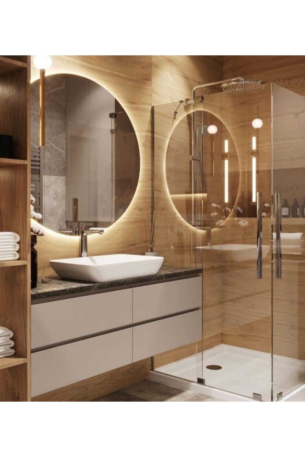 Toprak dekor 90 Cm Ledli Banyo Aynası Tuvalet Aynası Işıklı Ayna