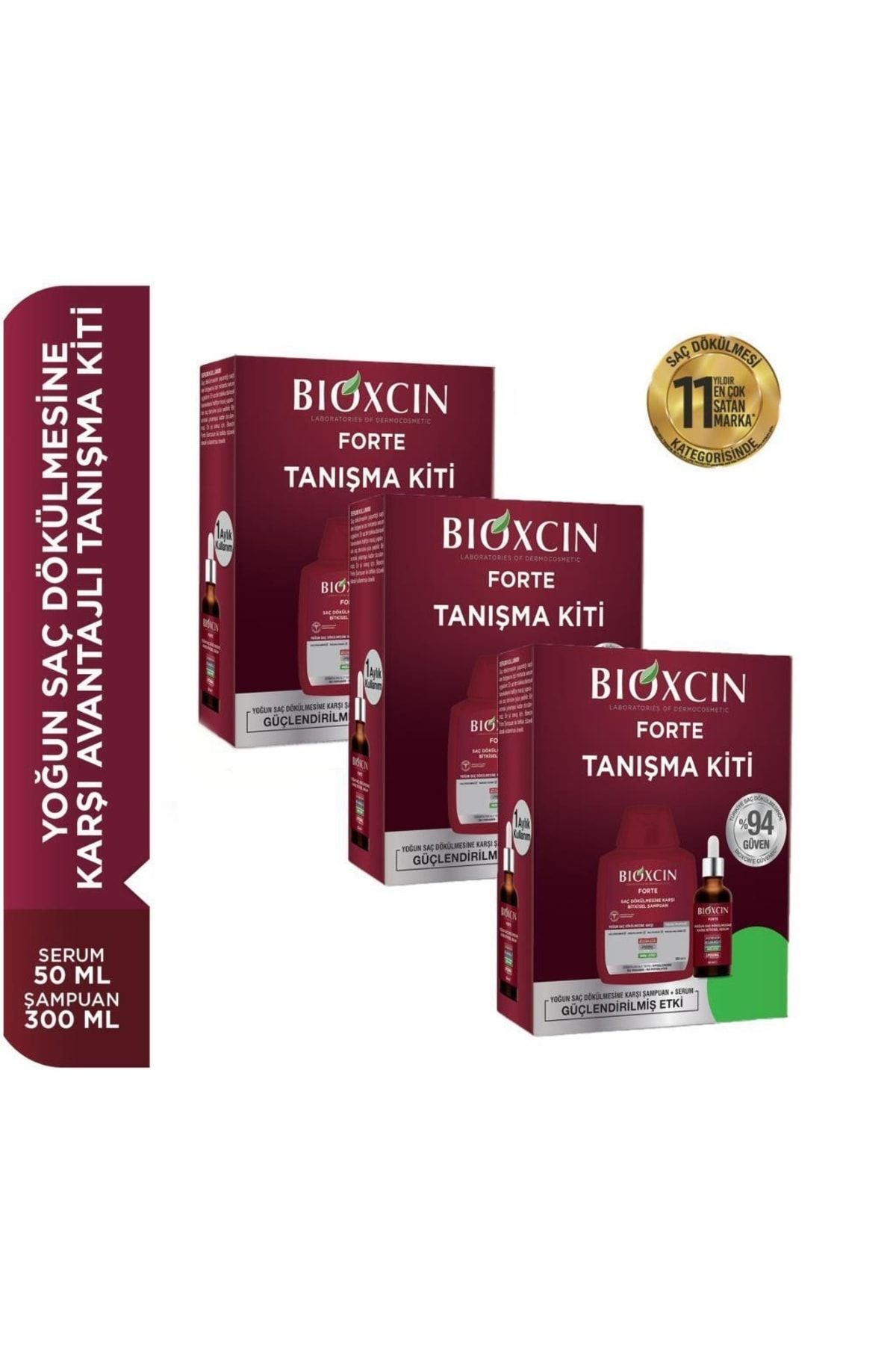 Bioxcin Forte Tanışma Kiti - Şampuan 300 Ml & Serum 50 ml 3 Adet