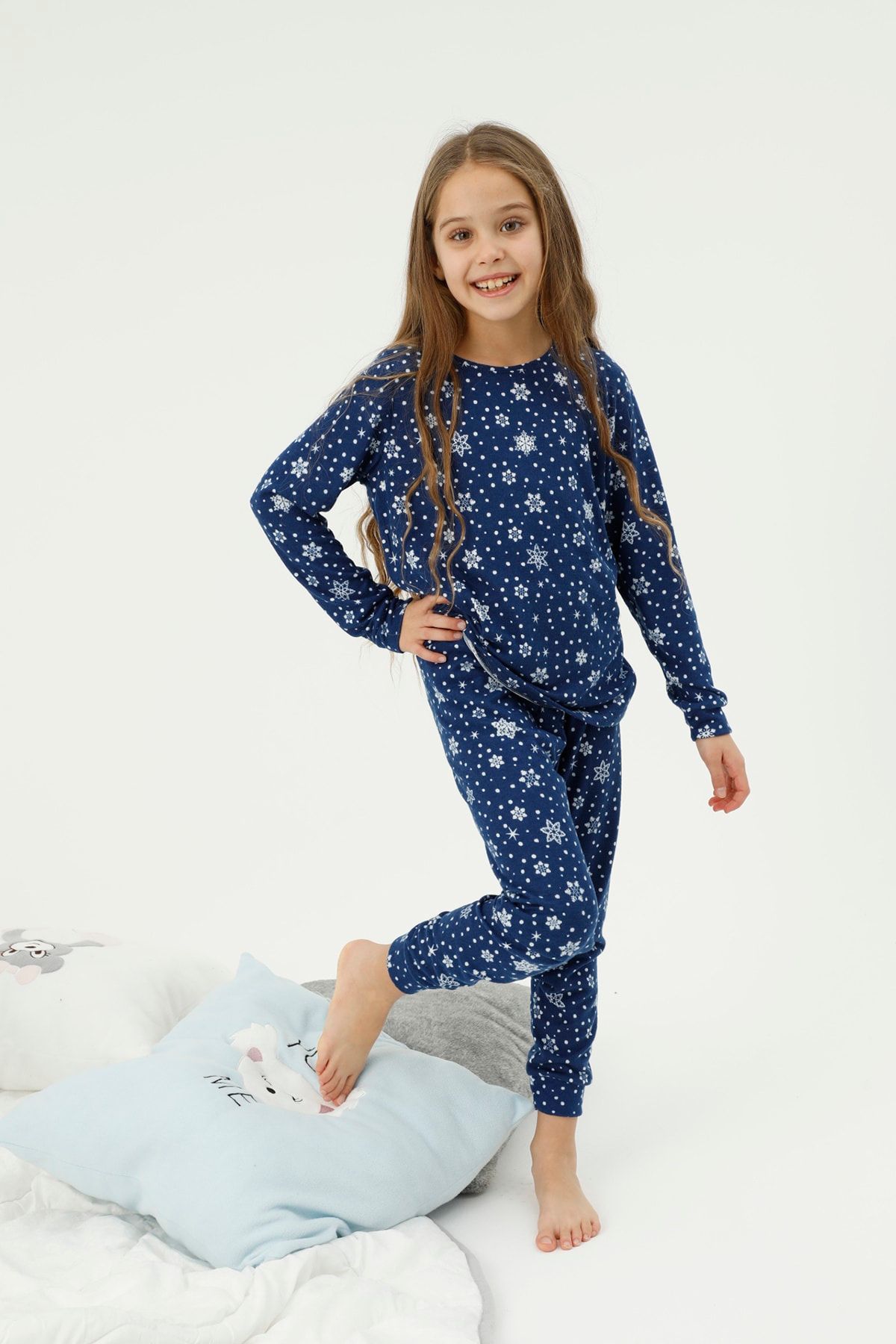 Siyah İnci Alt-üst Polar Pijama Takım