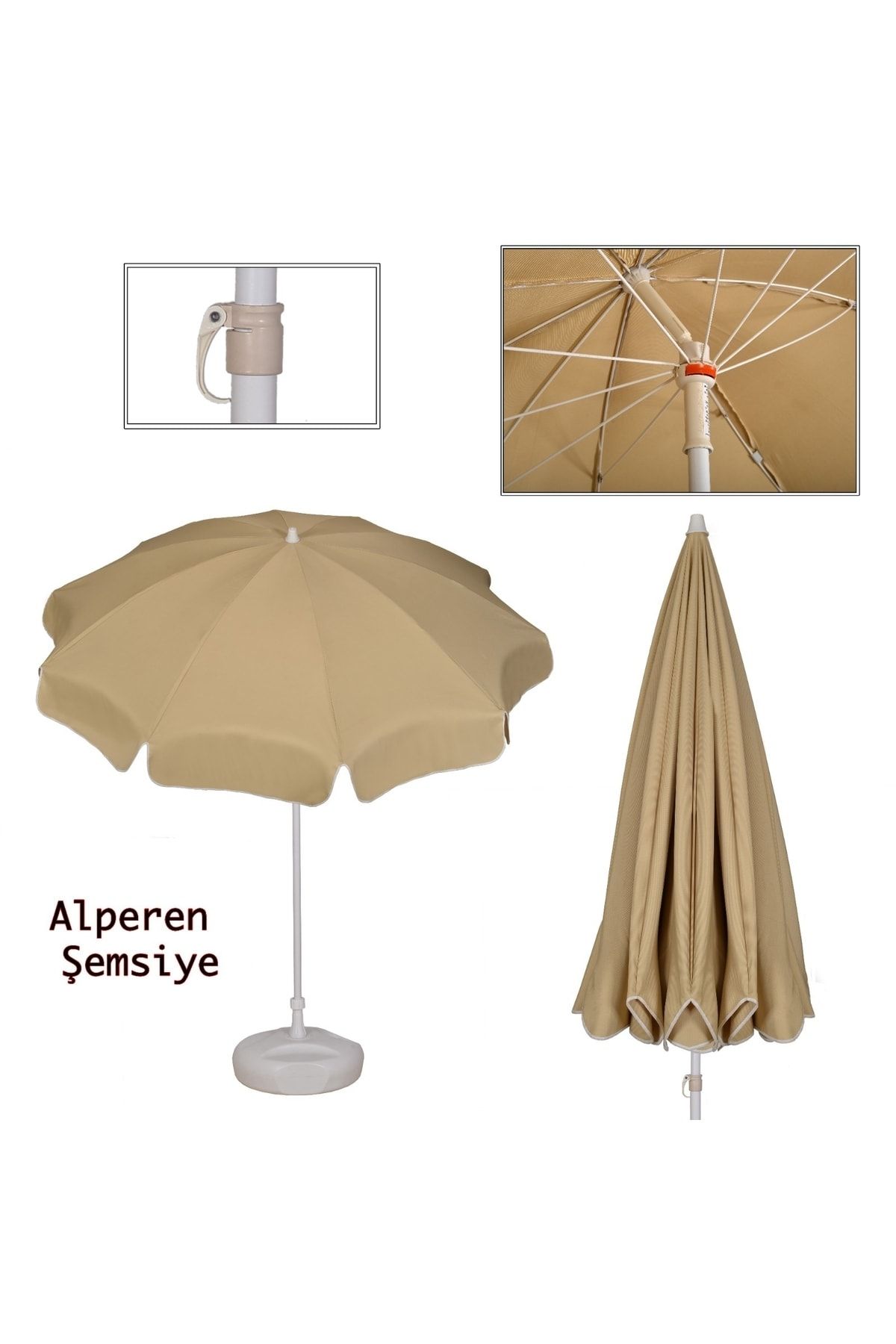 Alperen Şemsiye Plaj Şemsiyesi Bahçe Balkon Teras Masa Şezlong Şemsiyeleri