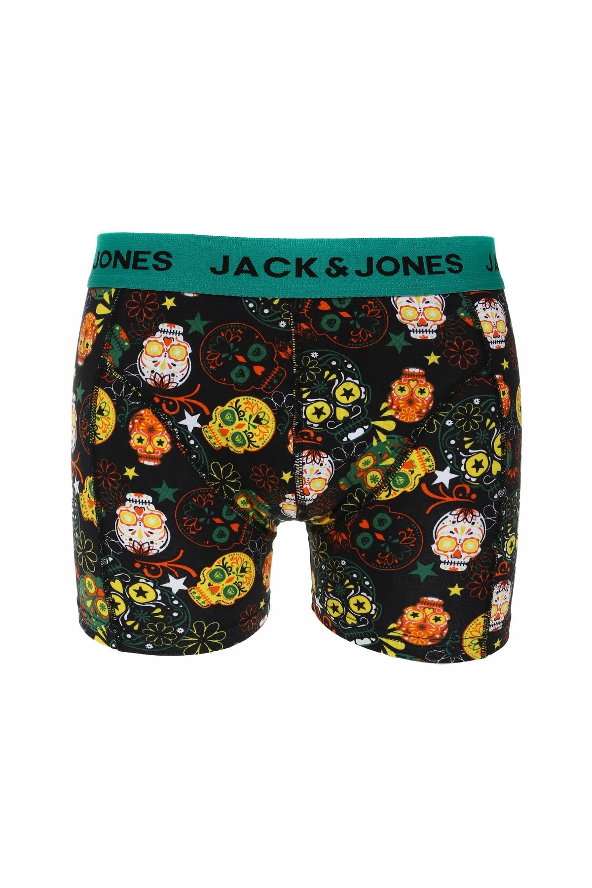 Jack & Jones Yeşil Erkek Boxer 12225098_jacspace Skulls Trunk Try