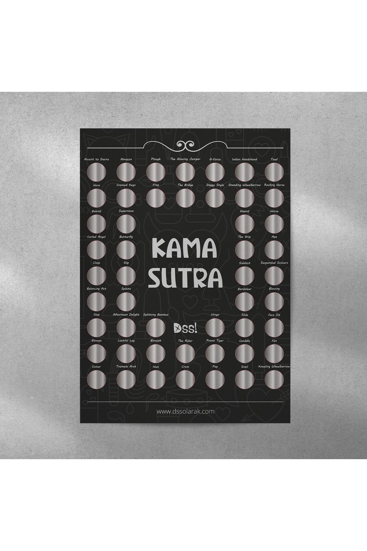 Dss Kazıkazan Poster, Kazınabilir Poster - Kama Sutra, Sex Pozisyonları