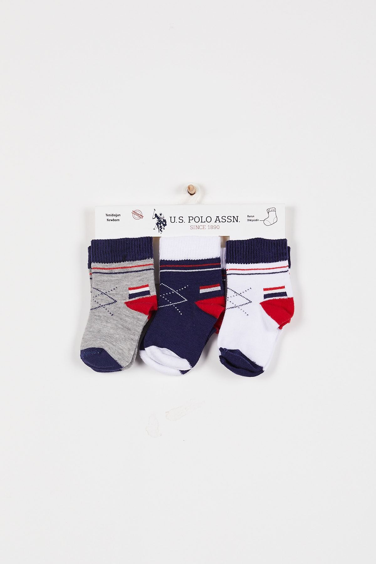 U.S. Polo Assn. Lisanslı Lacivert Erkek Bebek Çorap