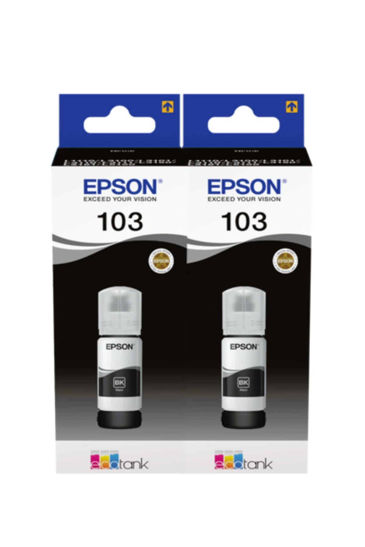 Epson Ep103 3211/3250/3256/3260 Uyumlu Siyah Mürekkep Seti 2x65ml E100-31515296-bkx2