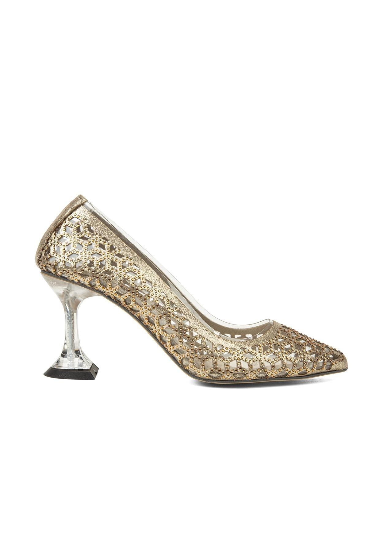 Pierre Cardin ® | Pc-51744-3478 Light Altın - Kadın Topuklu Ayakkabı