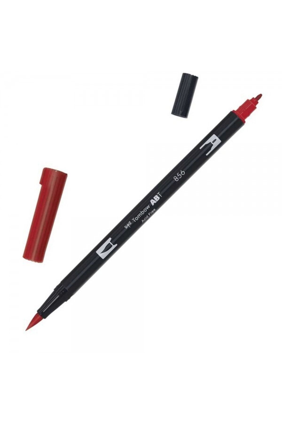 Tombow : Ab-t Dual Brush Pen Grafik Kalemi : Poppy Red (chinese Red) 856