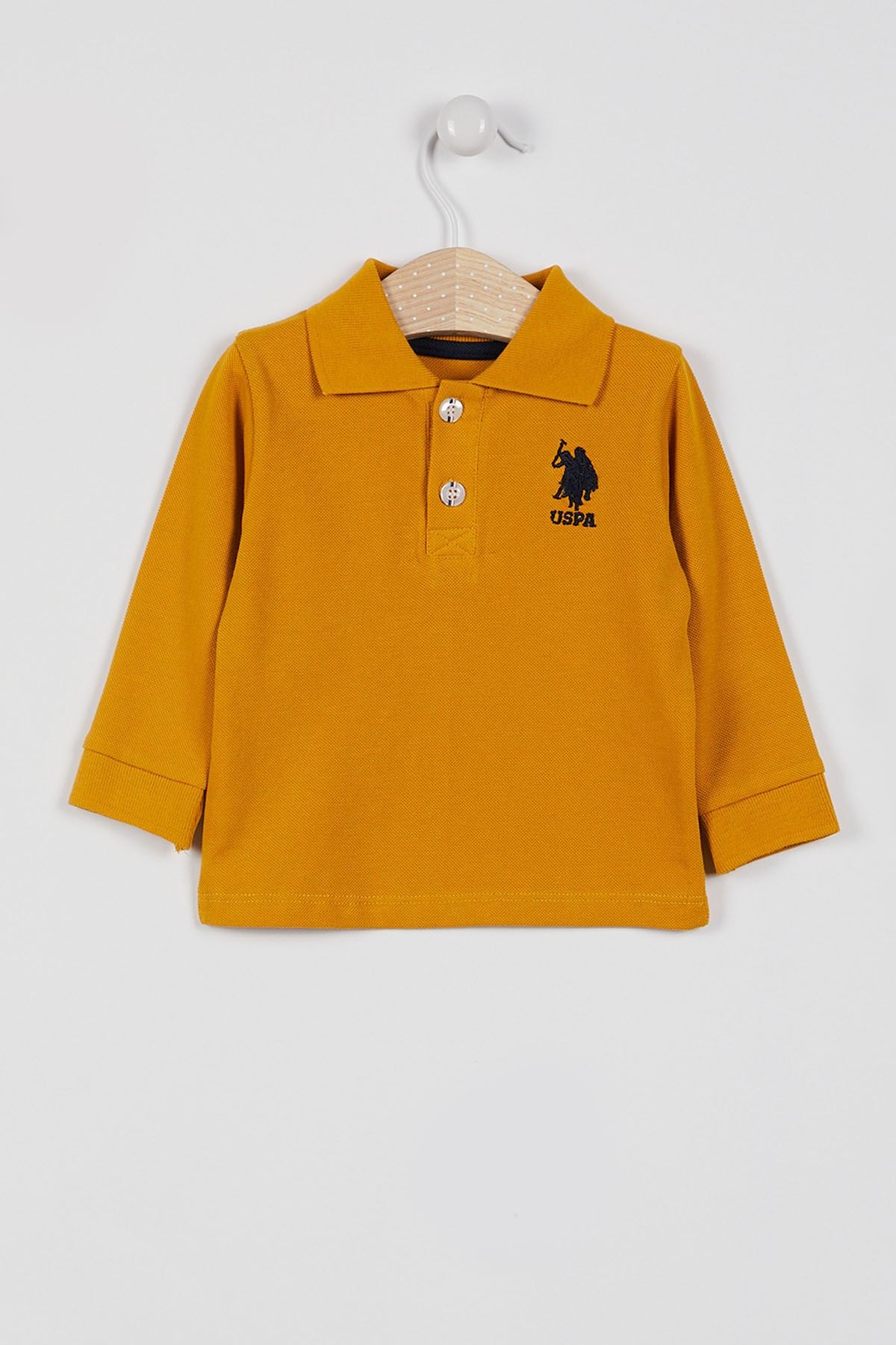 U.S. Polo Assn. U.s. Polo Assn Lisanslı Classic Hardal Erkek Bebek Uzun Kol Yakalı Sweatshirt