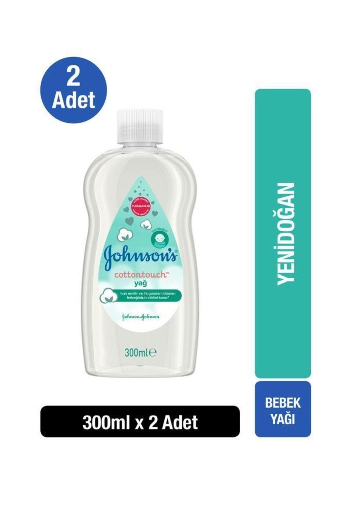 Johnson's Cotton Touch Yenidoğan Bebek Yağı 300 ml X2