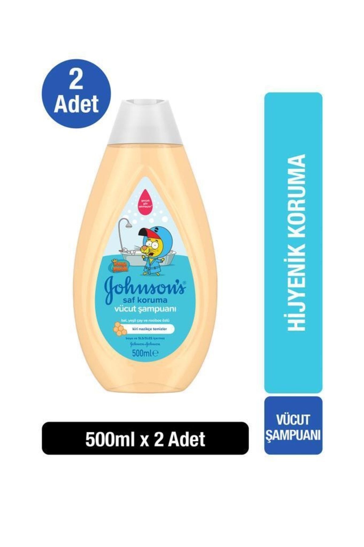 Johnson's Kral Şakir Saf Koruma Vücut Şampuanı 500 ml X 2
