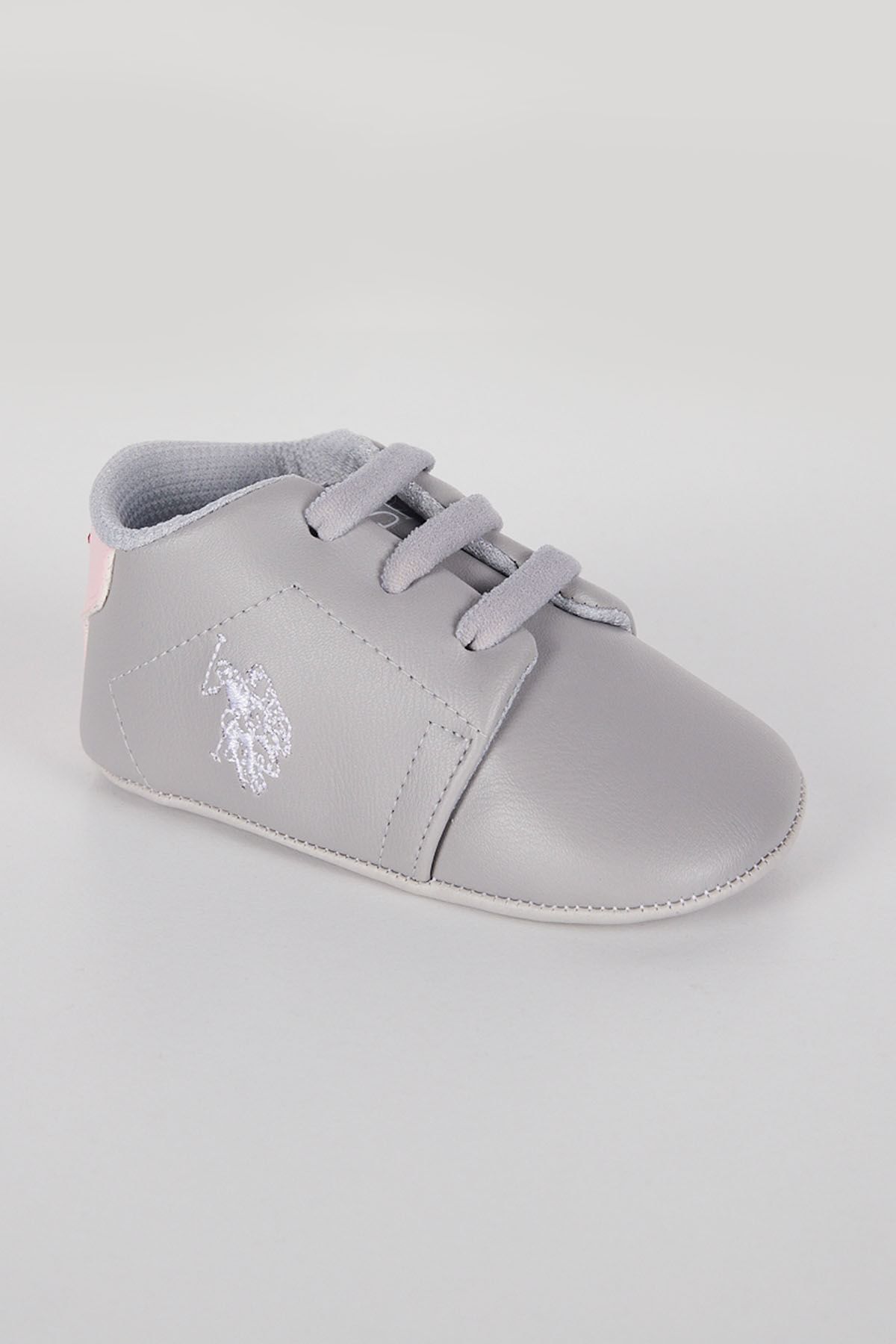 U.S. Polo Assn. U.s. Polo Assn Lisanslı Gri Bağcıklı Kız Bebek Ayakkabı