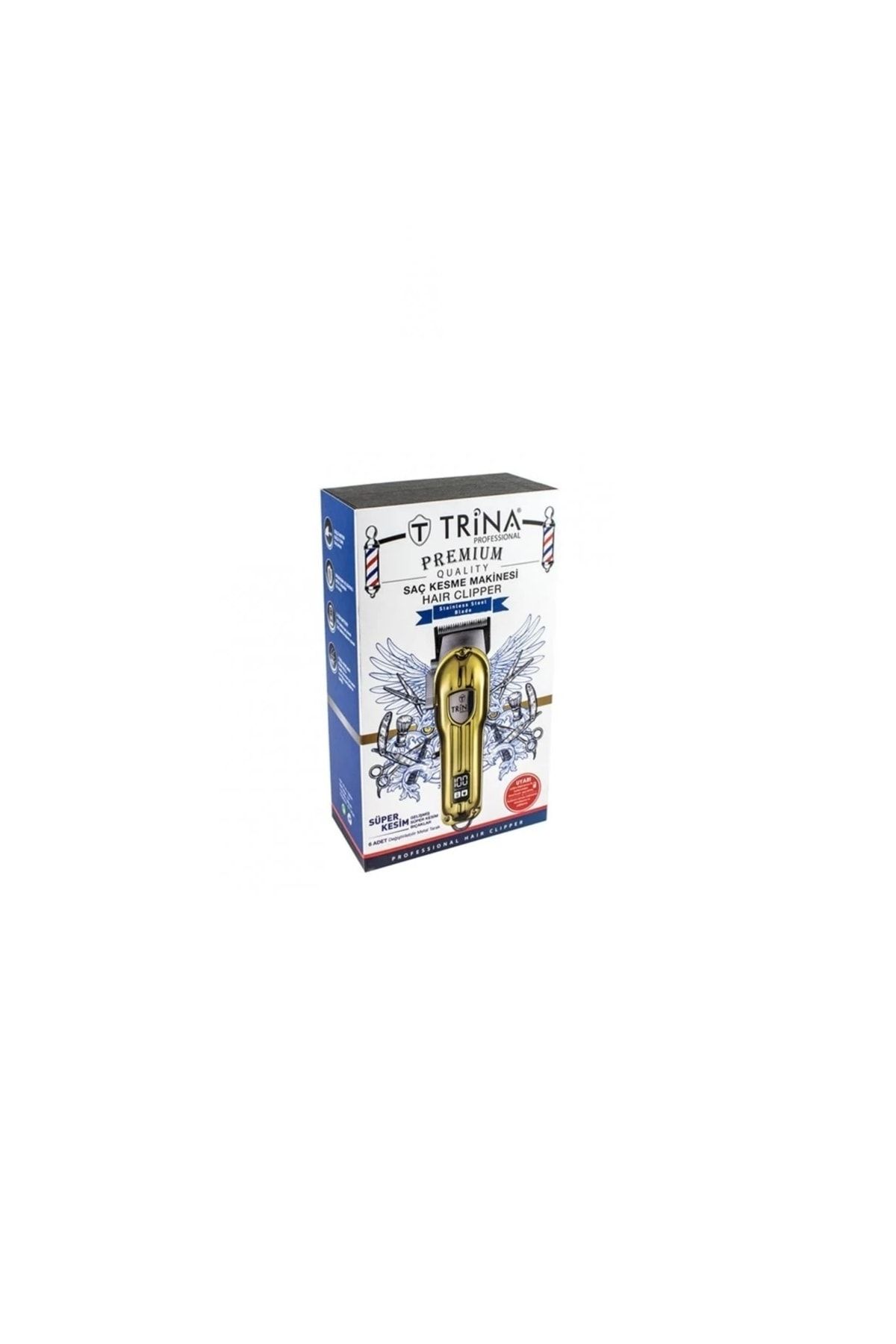 Trina Professional Hair Clipper Saç Kesme Makinesi (gold) Altın Renk Trnsacks0070