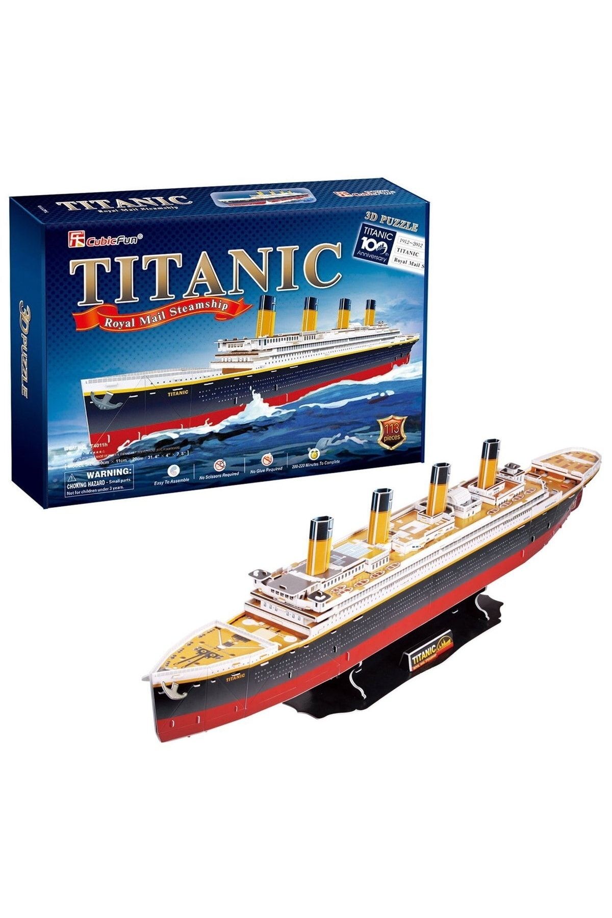 Sunman T4011h Cubic Fun, Titanic 113 Parça / 3 Boyutlu Puzzle