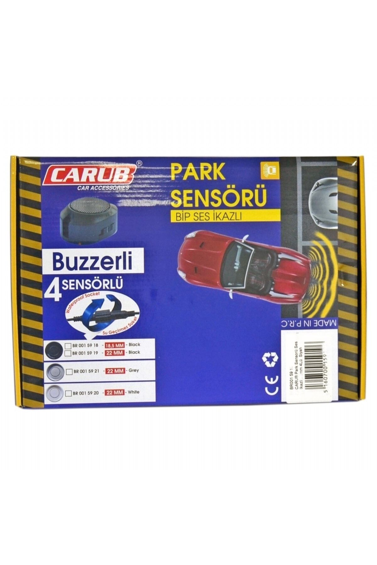 Carub Park Sensörü Ses Ikazlı Siyah 18,5mm Br0015918