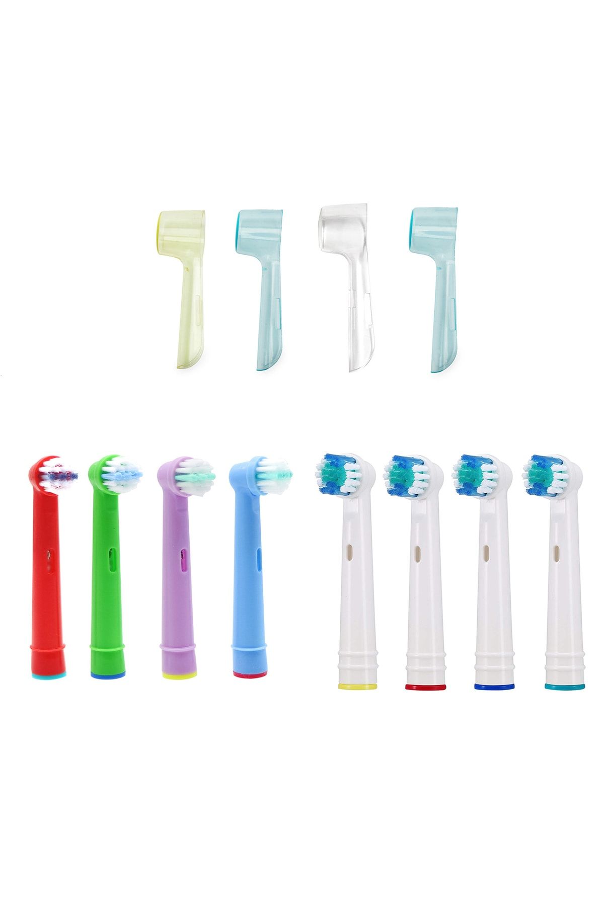 Kyver Oral B Uyumlu Diş Fırçası Yedek Başlığı 4 Yetişkin 4 Çocuk 4'lü Koruyucu Kapak Set