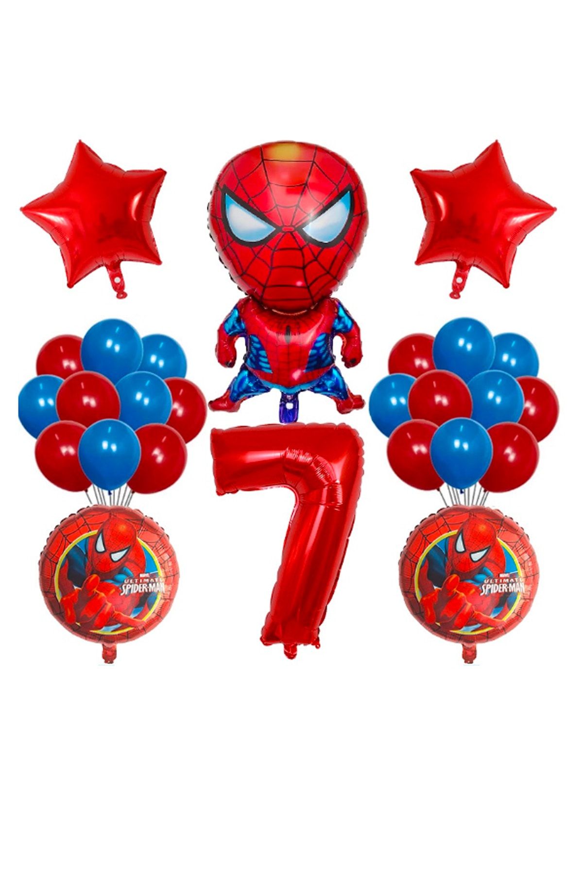 DİSNEY Spiderman Rakamlı Balon Seti Örümcek Adam Temalı Balon Seti
