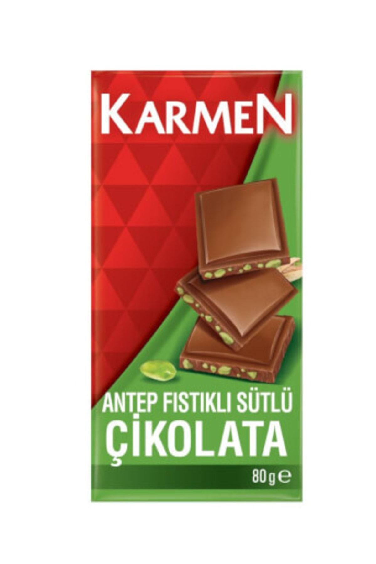 Karmen Antep Fıstıklı Çikolata 80gr * 7 Adet