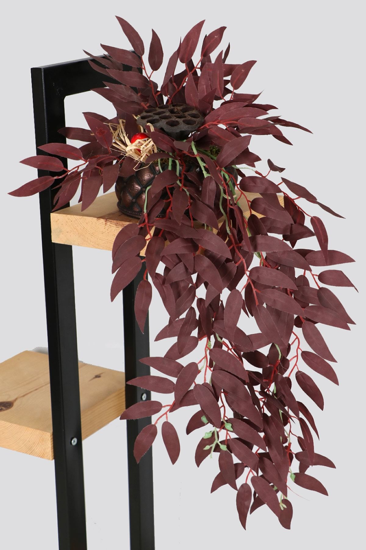 Yapay Çiçek Deposu Vintage Kabartmalı Saksıda Yapay Sarkan Sarkıt Tanzimi Model 11