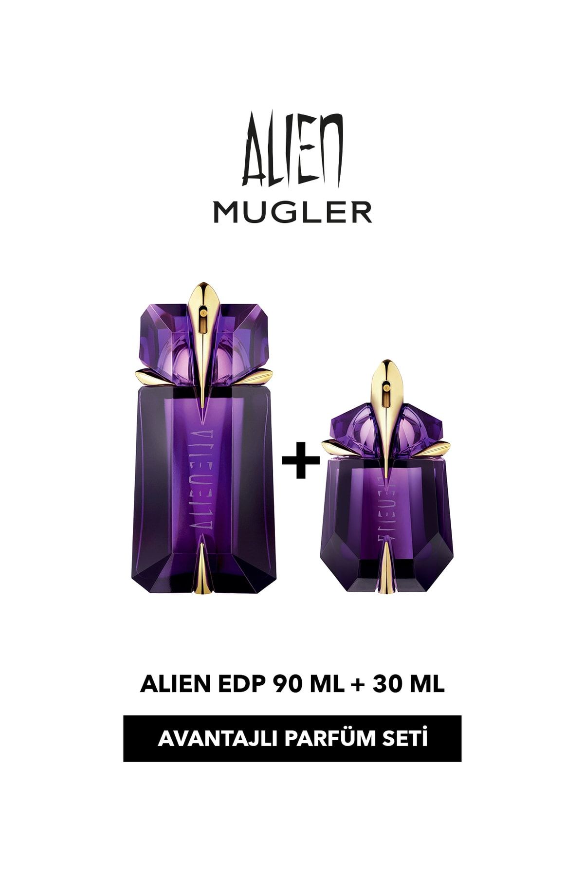 Mugler Alien Edp Büyük Boy & Seyahat Boy Kadın Parfüm Seti 7829999999014