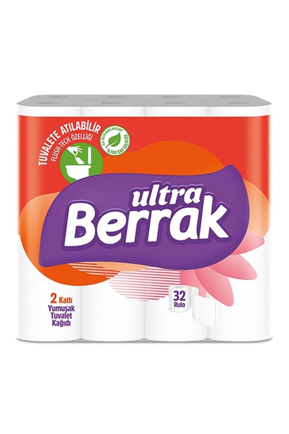 Berrak Ultra 2 Katlı Renkli Ve Parfümlü Tuvalet Kağıdı - 32 Rulo