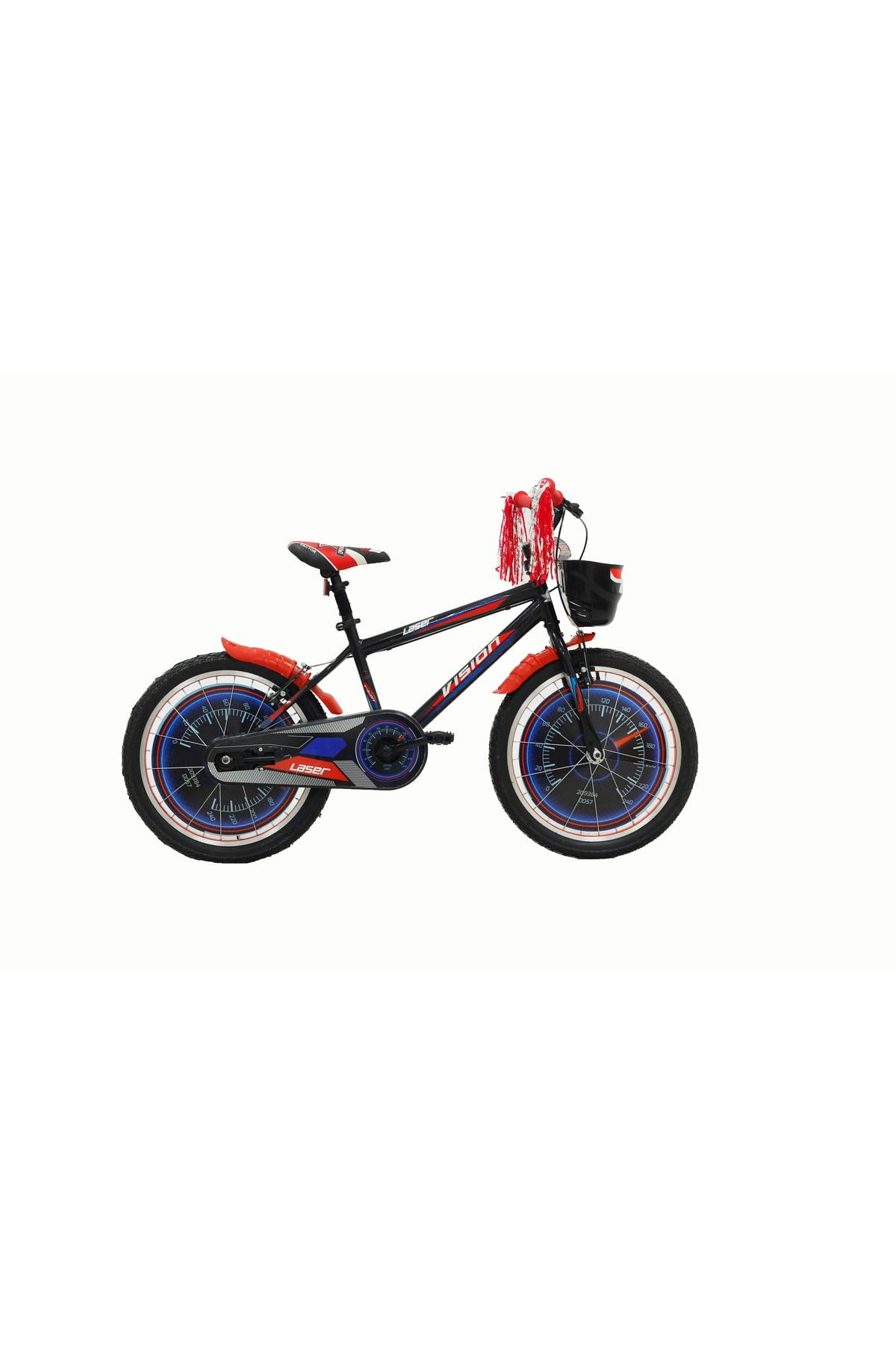 Vision Belderia Laser 20" Jant Vitessiz V-fren Siyah-kırmızı Çocuk Bisikleti