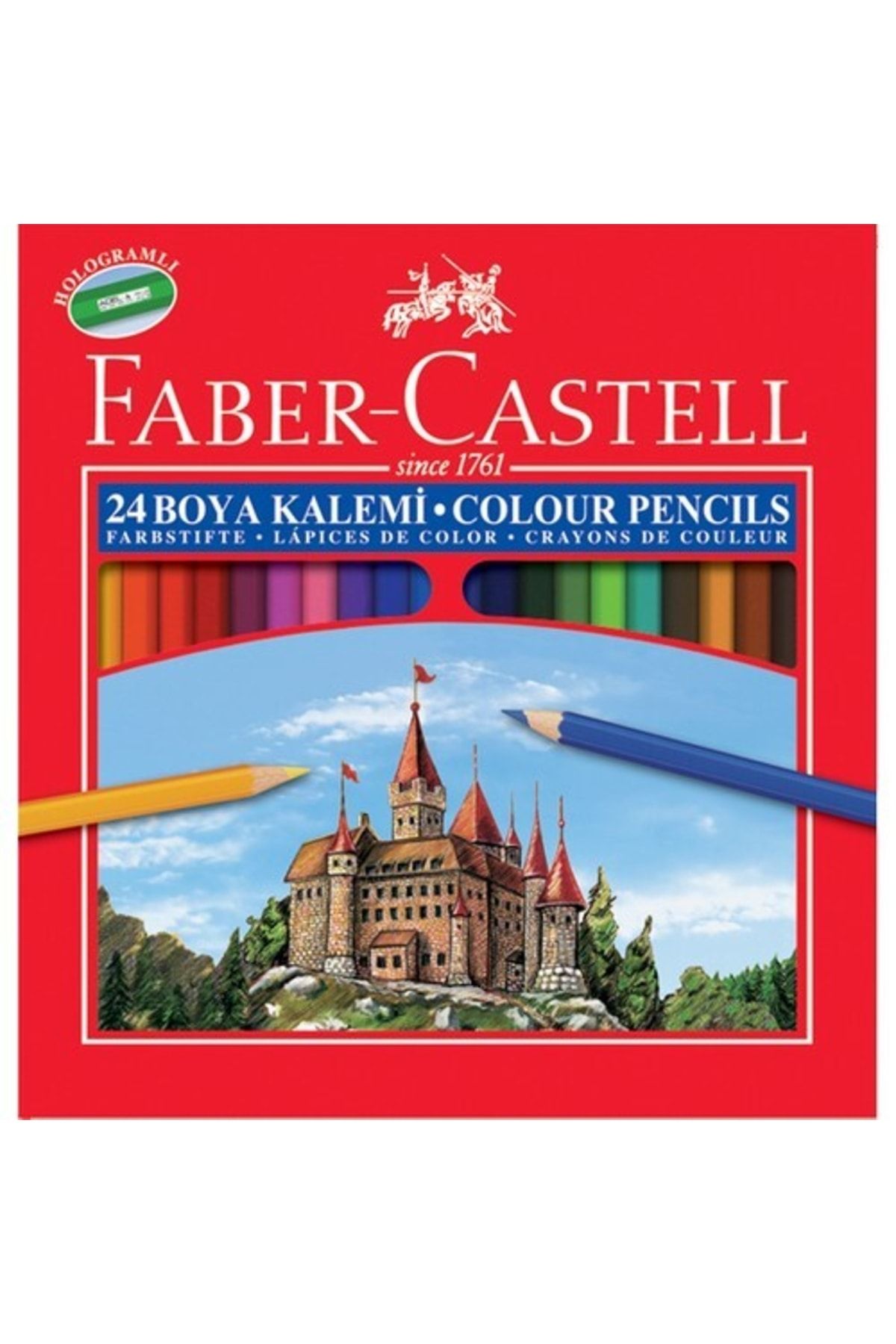 Faber Castell Faber-castell Kuru Boya Red Line Karton Kutu Tam Boy 24'lü