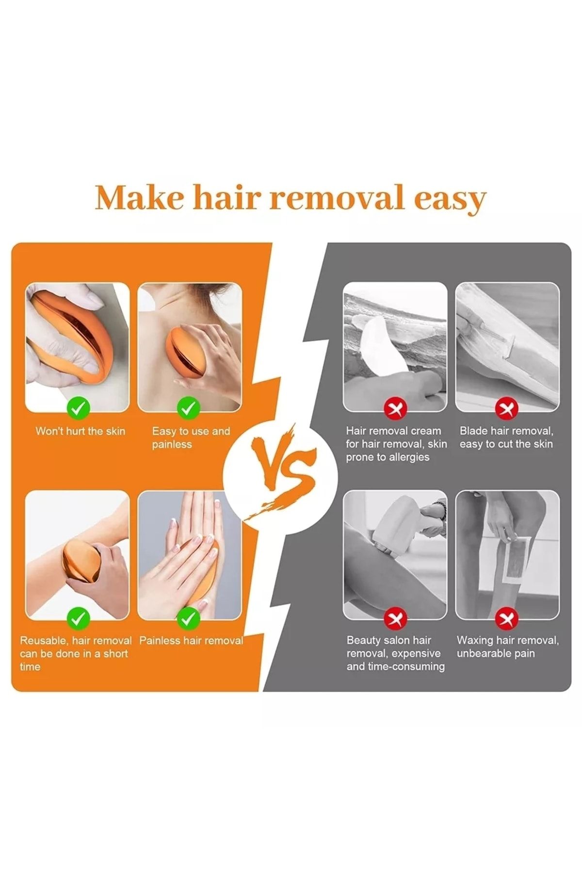 Crystal Eraser Hair Remover Epilasyon Aleti Tüy Dökücü Gold_4