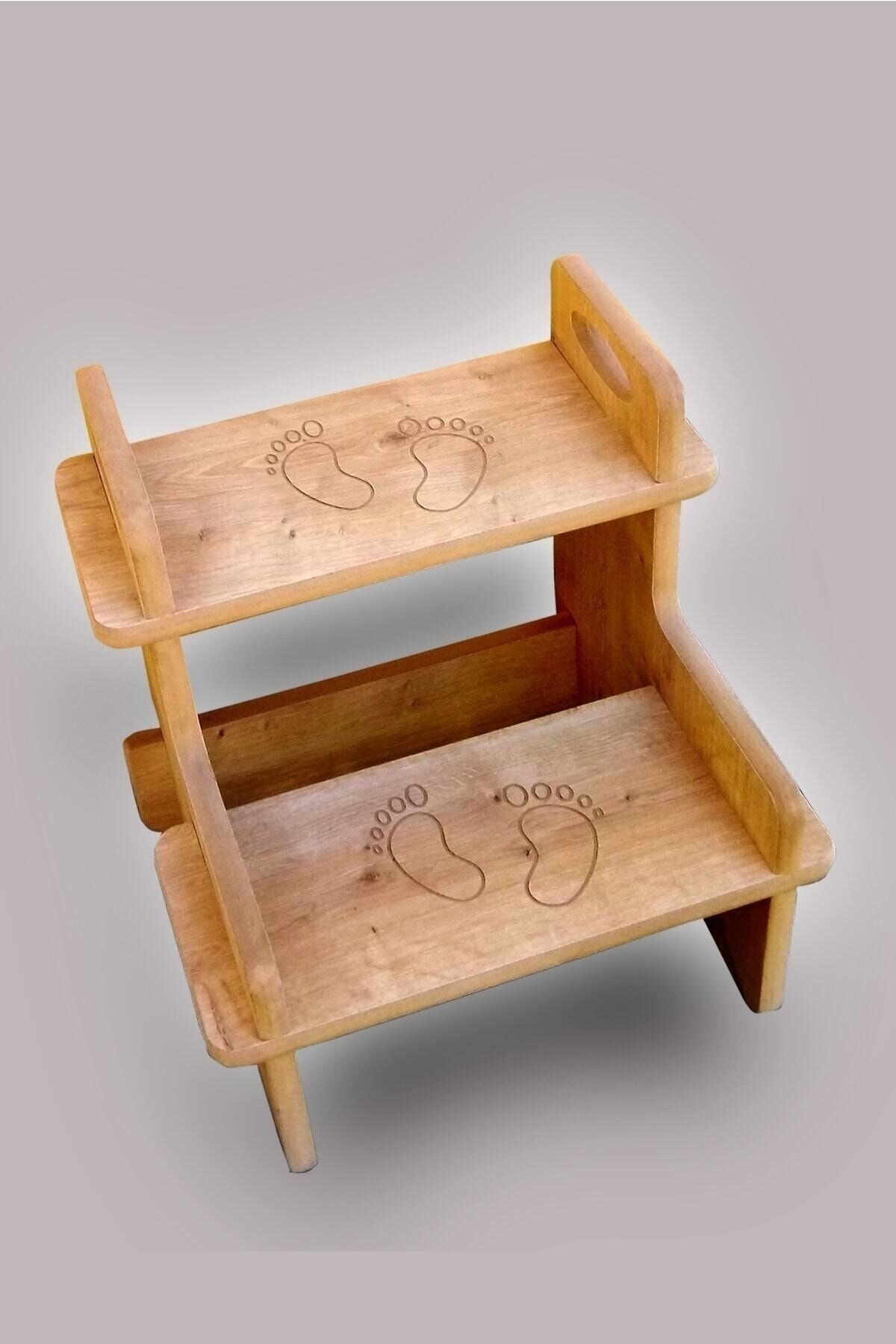 babishhome Mdf Basamak Tabure Çocuk Bebek Banyo Wc Lavabo Merdiven Yükseltici