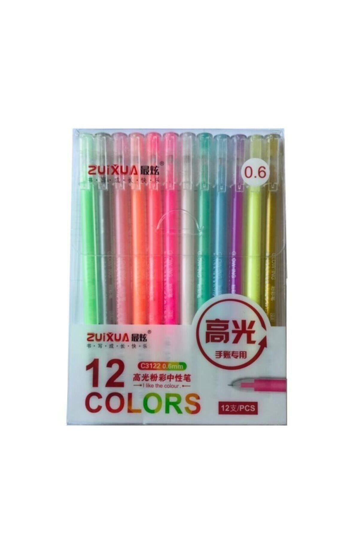 Linea Zuixua Glow Roller Kalem 0.6 Mm Iğne Uç 12 Renk Lnc3122