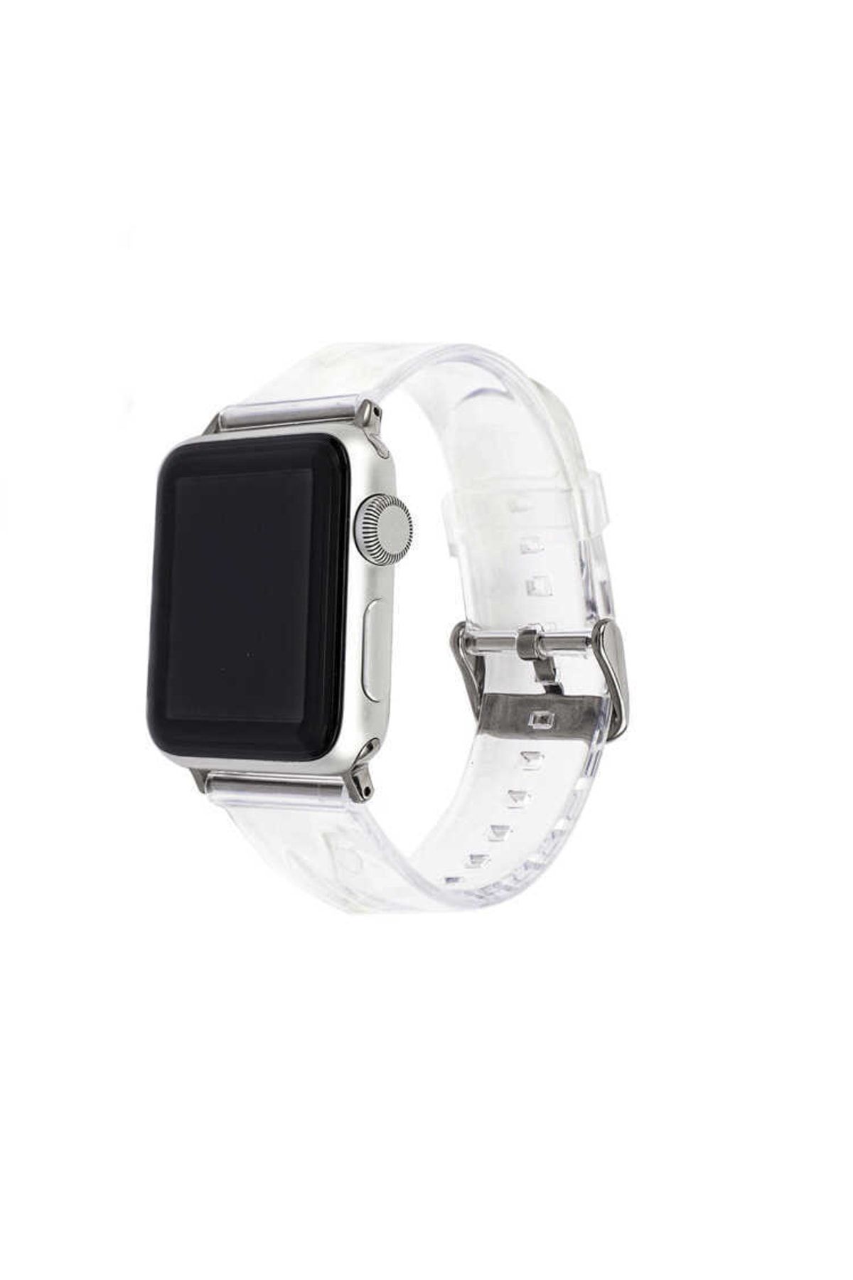 Fibaks Apple Watch Ultra 3 4 5 6 7 8 Se Nike 42 44 45 49mm Uyumlu Bileklik Klasik Şeffaf Transparan Kordon