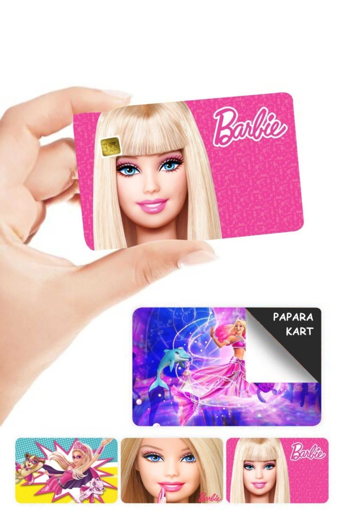 MARSİLYA Barbie Papara Kart Kaplama Sticker 4 Adet