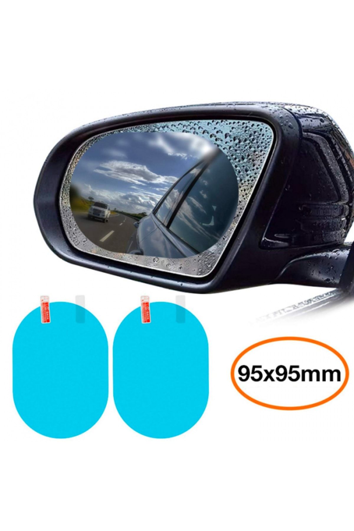 BASEUS ORJİNAL Baseus 95x95mm Araç Oto Yan Dikiz Ayna Yağmur Su Kaydırıcı Sis Önleyici Film 2 Adet Set