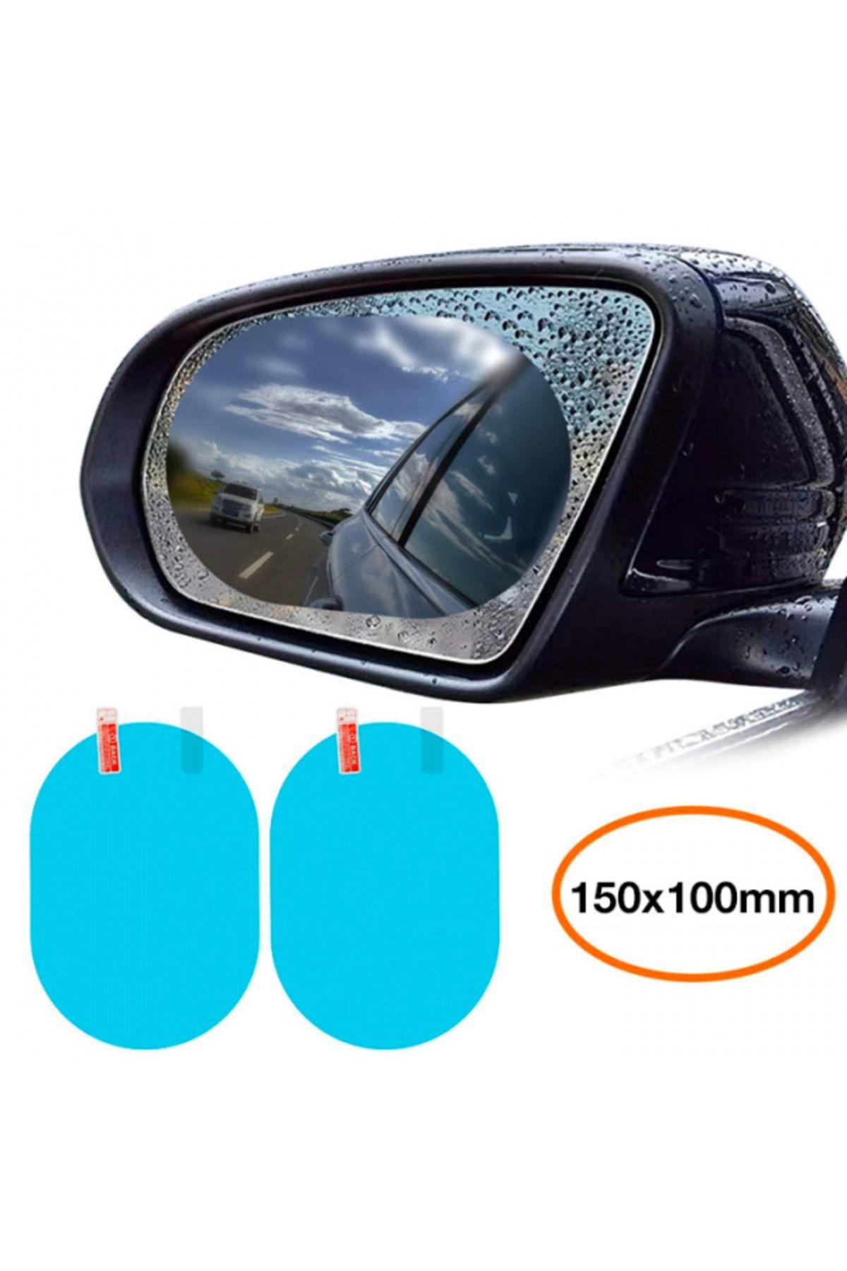 BASEUS ORJİNAL Baseus 150x100mm Araç Oto Yan Dikiz Ayna Yağmur Su Kaydırıcı Sis Önleyici Film 2 Adet Set