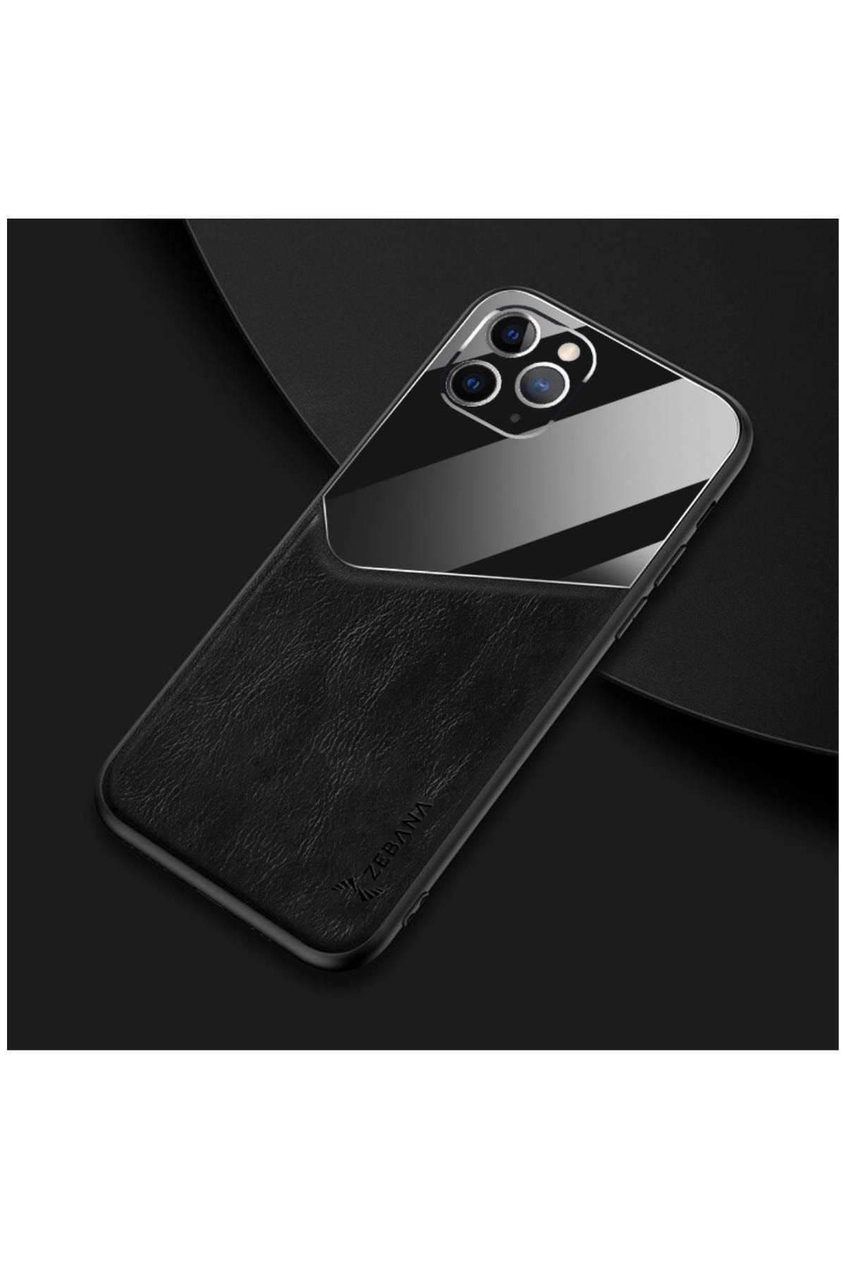 Dara Aksesuar Apple Iphone 11 Pro Max Uyumlu Telefon Kılıfı Zebana New Fashion Deri Kılıf Siyah
