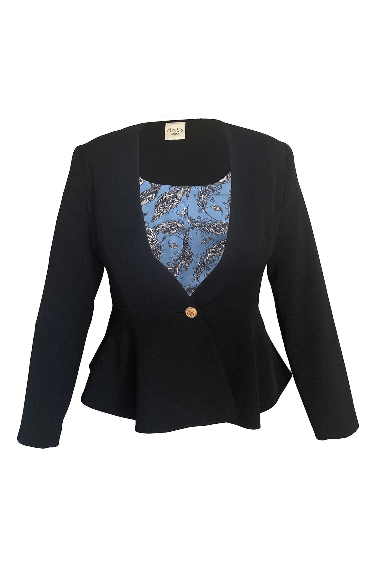 Nass Atelier Jennie Siyah Eteği Volanlı Ceket