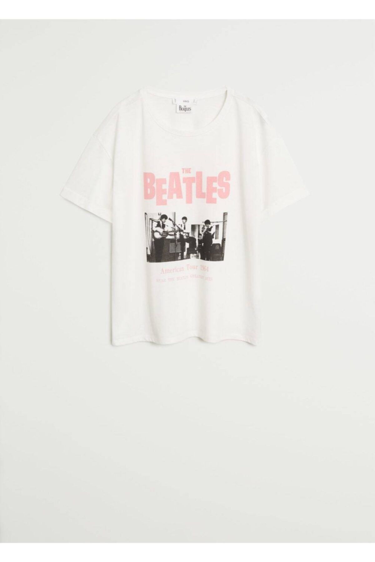 MANGO Kadın Kırık Beyaz Organik Pamuklu Beatles Tişört 67009214