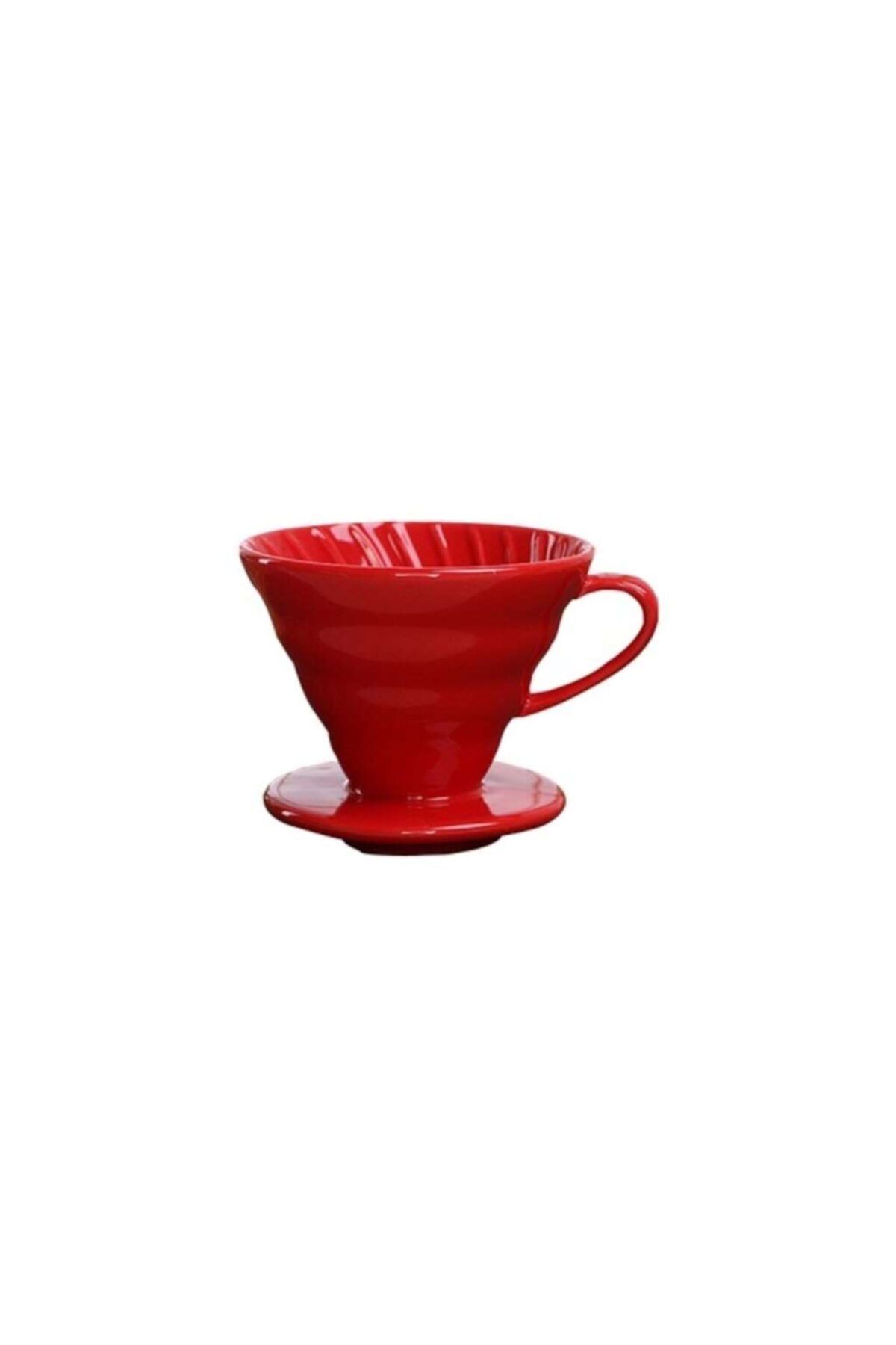 Epinox V60 02 Seramik Kahve Demleme Ekipmanı (kırmızı) Ceramic Coffee Dripper V60 02 (red)