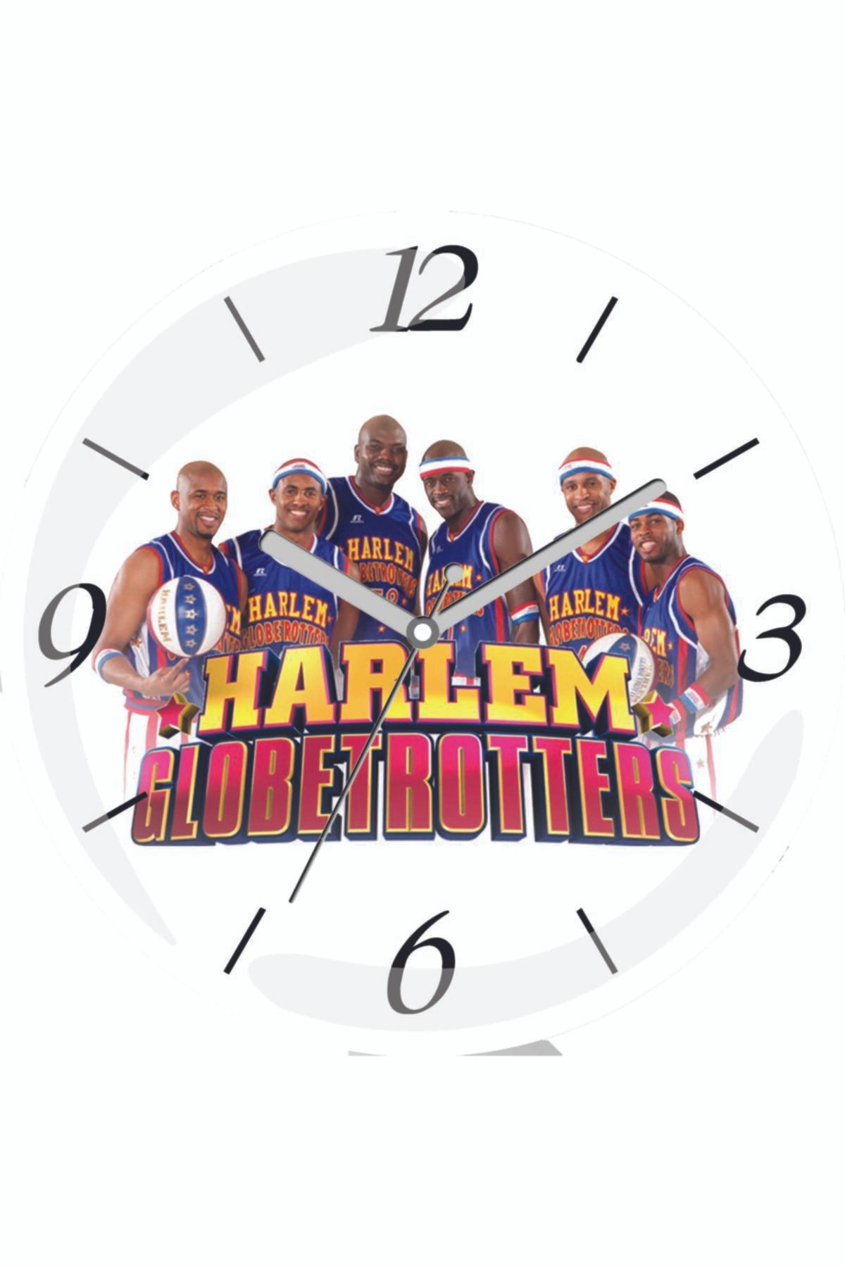 3M Harlem Globetrotters Basketbol Show Bombeli Gerçk Cam Duvar Saati