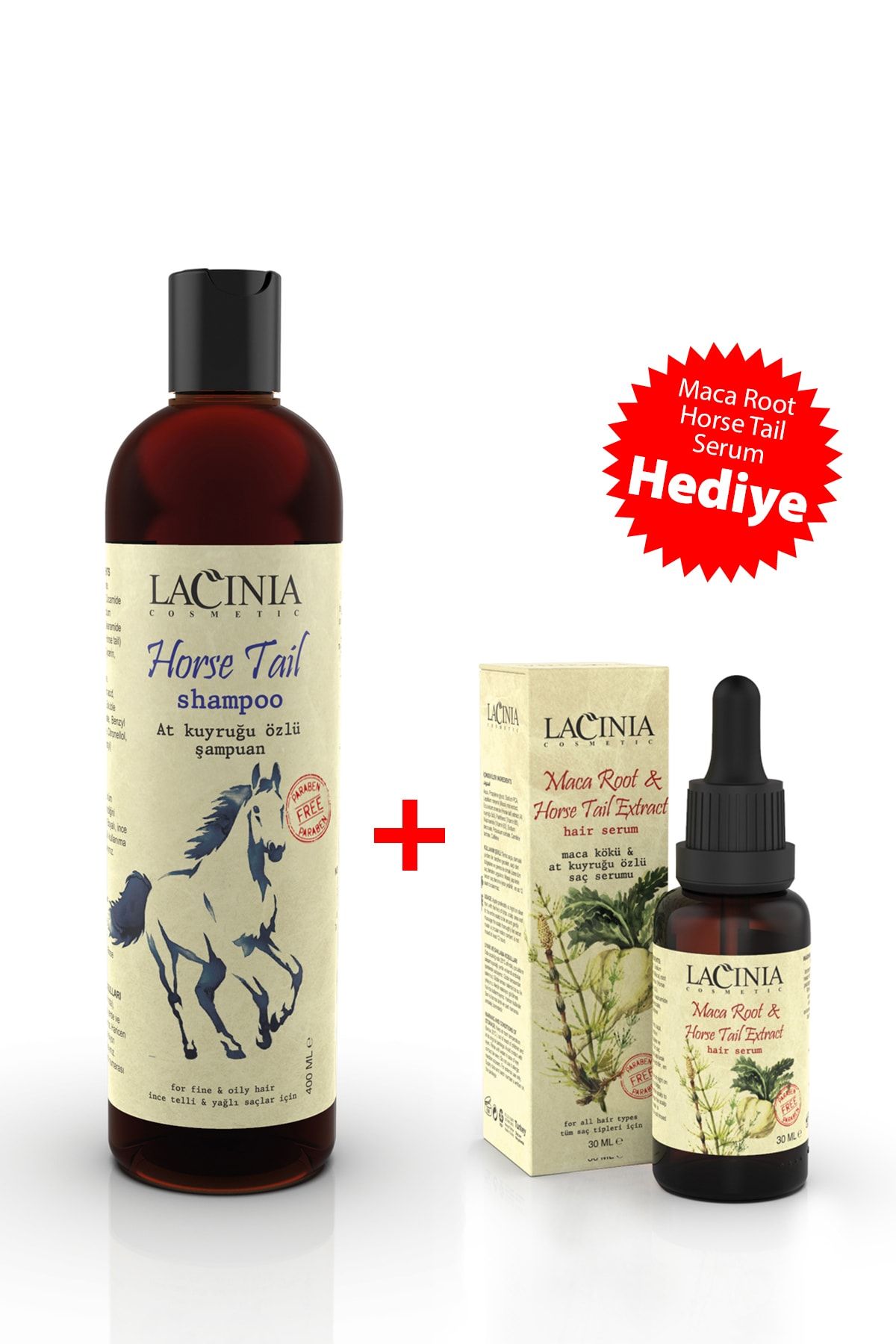 Lacinia At Kuyruğu Şampuanı + Maca Saç Serumu
