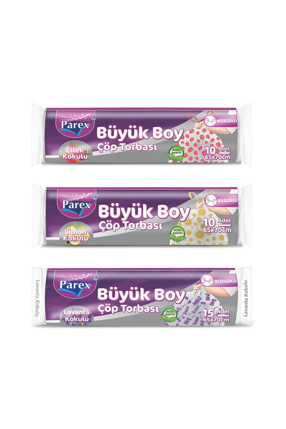 Parex Büzgülü Çilek Limon Lavanta Kok.büyük Boy Çöp Torbası