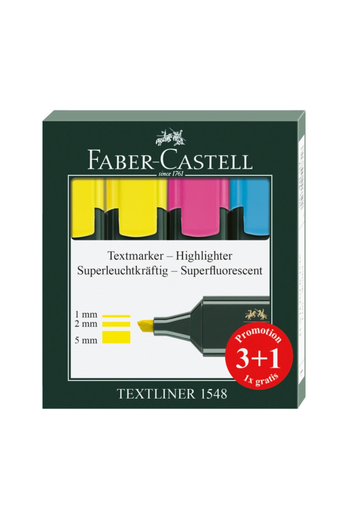 Faber Castell Fosforlu Kalem 3+1 1548