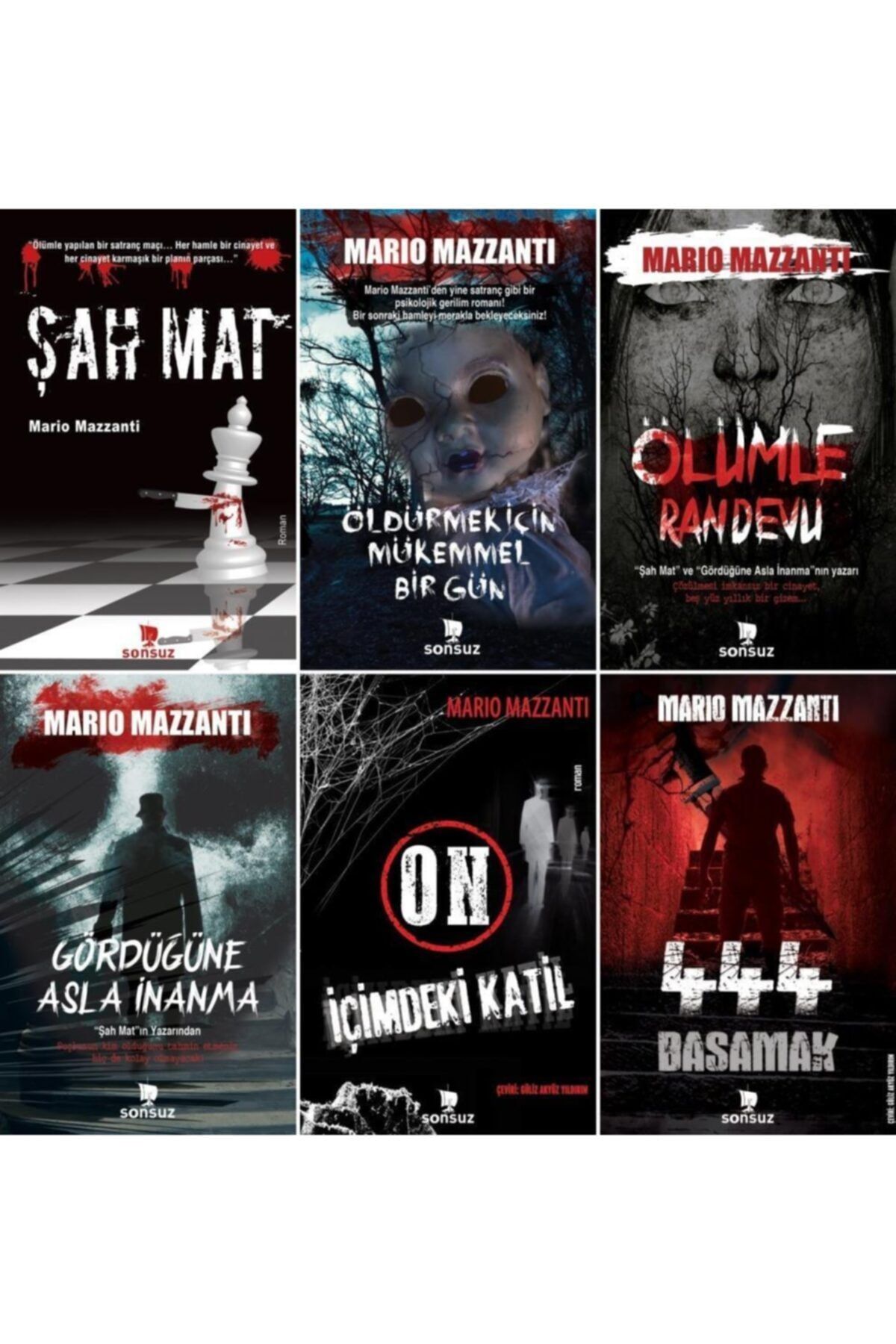 Yakamoz Yayınları Mario Mazzanti Şah Mat Seti 6 Kitap Set